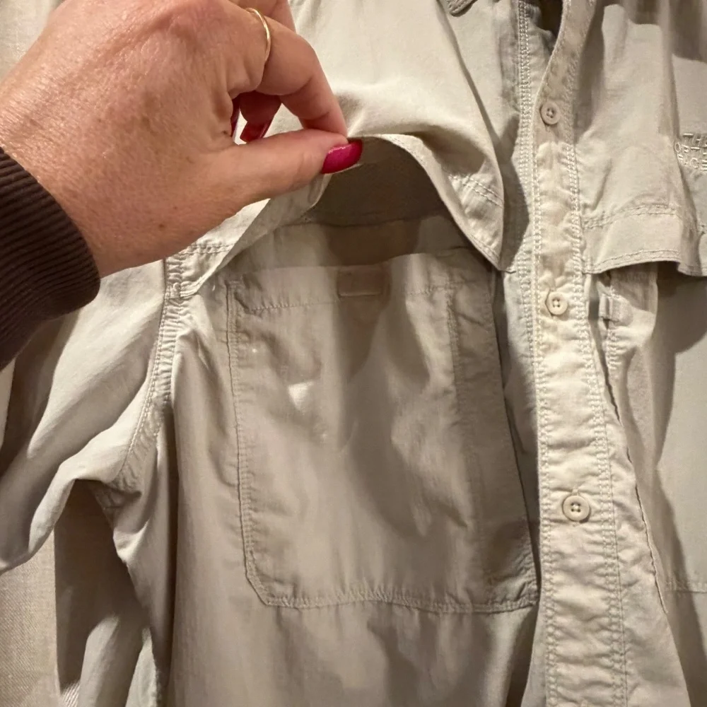 The North Face Men's Sequoia Shirt Tan Outdoors, vented, Hiking, Fishing Size XL